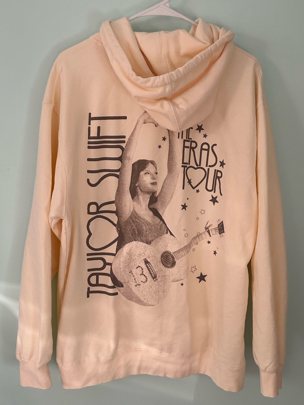 Taylor Swift Cream Hoodie - Fearless Print “The Eras Tour Heart Photo Hoodie”